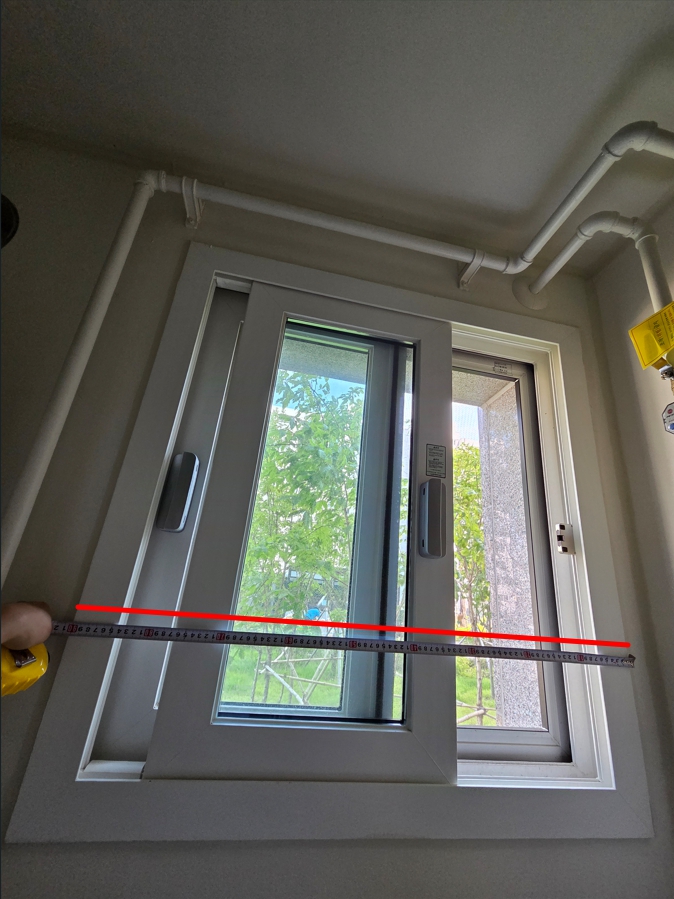 샷시 견적 - 사이즈 재는법 - 가로